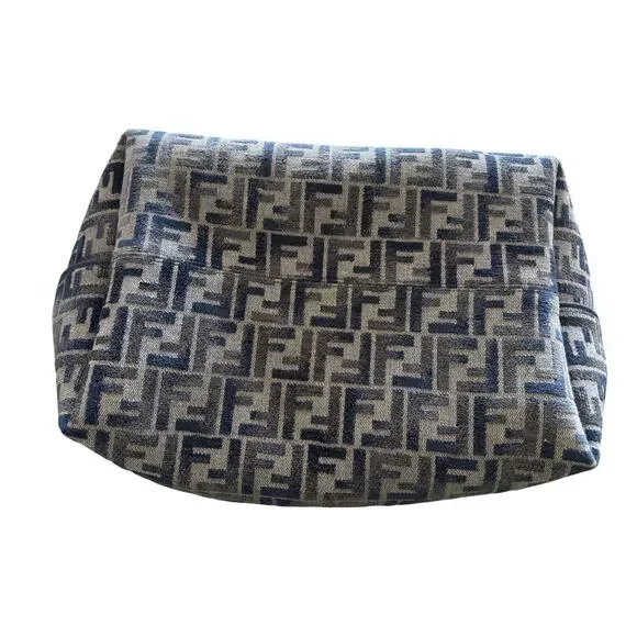 Fendi FF Zucca Monogram Dark Blue Large Roll Reversible Shopper - Picture 15 of 16